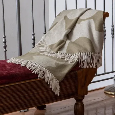 Fabrics - Super Soft Babele Flower recycled-cotton throw - SOFIA TOSCANO