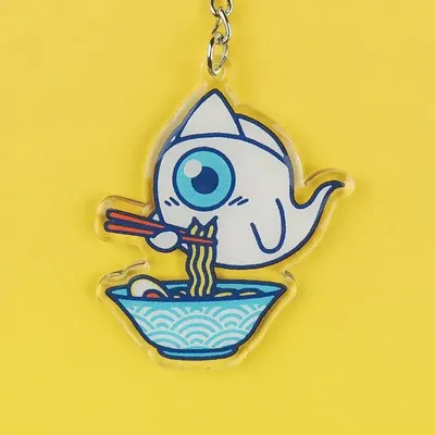 Objets de décoration - Porte-clé « Yû - Ramen » en acrylique recyclé - YEAAAH! STUDIO