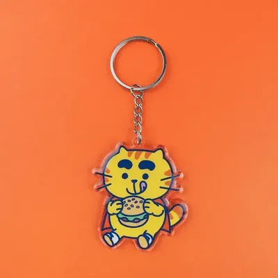 Decorative objects - Recycled acrylic “Brioche - burger” keychain - YEAAAH! STUDIO