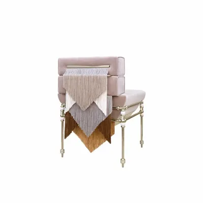 Chairs - Seraphine Dining Chair (Fringes) Handmade By Ottiu - OTTIU