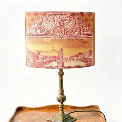 Lampes de table - Abat-jours toile de Jouy motif "Monuments de Paris" - CHATEAU TALES