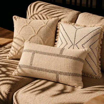 Cushions - The Tribal Cushion Cover - Natural Black - BAZAR BIZAR LIVING