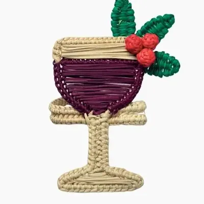 Platter and bowls - Holiday Wine Glass Napkin Ring - CORO CORA