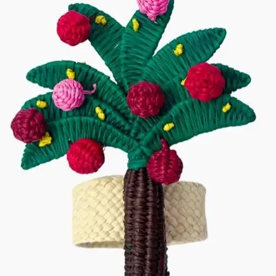 Platter and bowls - Christmas Palm Tree Napkin Ring - CORO CORA