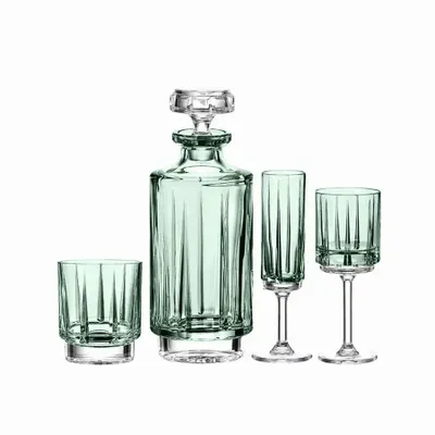Carafes - Linea Malachit 18-piece carafe and glass set - wedding gift - PEKALLA CRISTAL GLASS