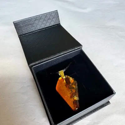 Jewelry - Bog Oak Pendant Necklace – Shield, 45x20x6 mm - GLASS4CANDLES