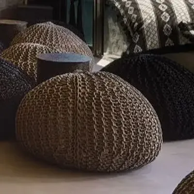 Cushions - Lithos Pouf - V&V MACRAME