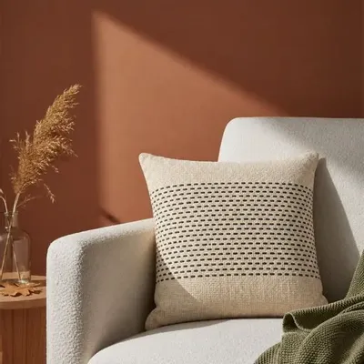 Cushions - The Misty Cushion Cover - Natural Black - BAZAR BIZAR LIVING