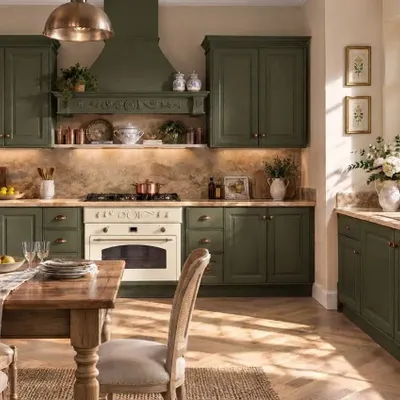 Meubles de cuisines  - Cuisine modulaire sur mesure de style champêtre chic et provençal - INTERIORS ITALIA