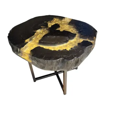 Coffee tables - Bog Oak Coffee Table – 45x57x48 cm – Valle d'Oro - GLASS4CANDLES
