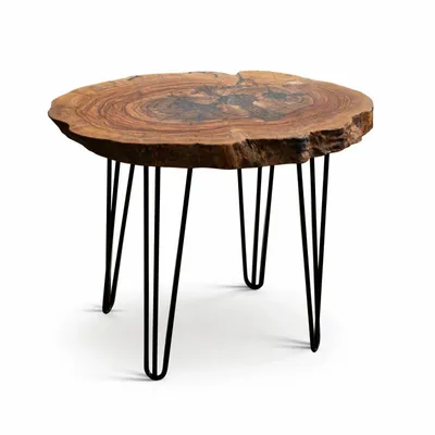 Tables basses - Table basse en noyer – 55x72x47 cm - GLASS4CANDLES