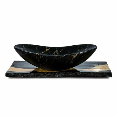 Bathroom storage - Bog Oak Bathroom Cabinet – Rectangle, 84x74.5x40 cm - GLASS4CANDLES