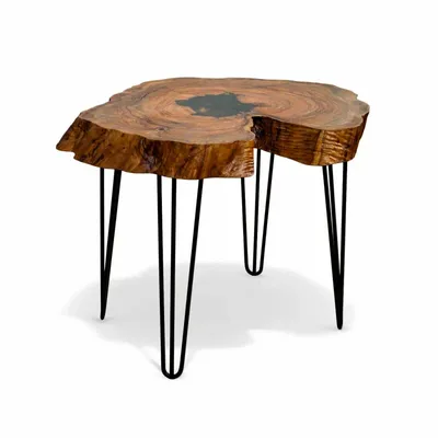 Coffee tables - Walnut Coffee Table – 57x68x78 cm – Walnut Verde - GLASS4CANDLES