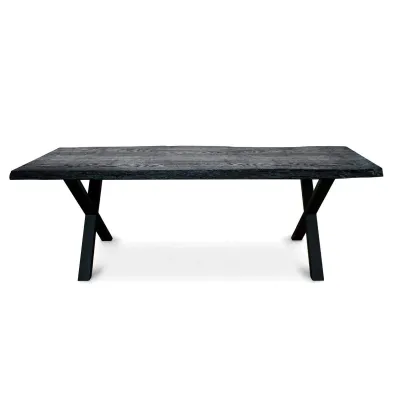 Dining Tables - Bog Oak Dining Table – Rectangle, 77x225x84 cm - GLASS4CANDLES