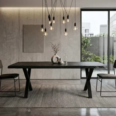 Dining Tables - Bog Oak Dining Table – Rectangle, 77x225x84 cm - GLASS4CANDLES