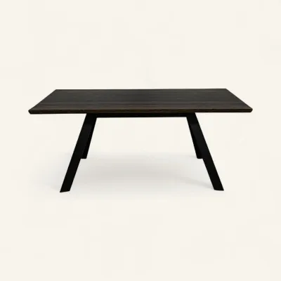 Tables Salle à Manger - Table à manger en chêne noir ancien – rectangle, 78x177x76 cm - GLASS4CANDLES