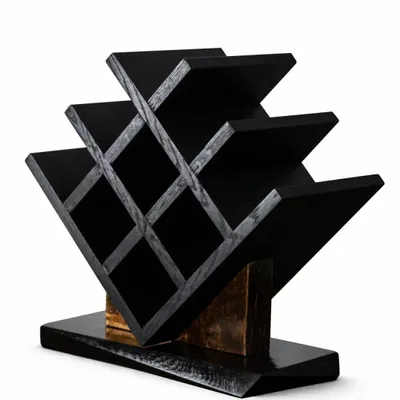 Etagères - Porte-bouteilles en chêne noir ancien – 450x300x200 mm - GLASS4CANDLES