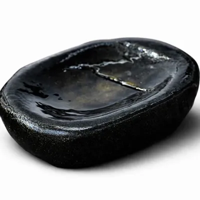 Trays - Bog Oak & Resin Serving Tray – Oval, 50x150x120 mm - GLASS4CANDLES
