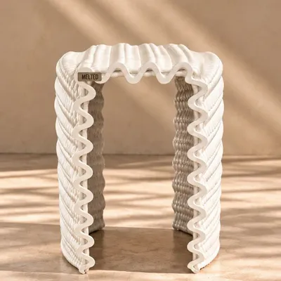 Stools - TRAME — Customisable Sculptural Stool - MELTED