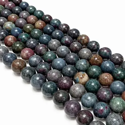 Bijoux - Fil de Perles Rondes Rubis Saphir A 10-11 mm - ARABESK