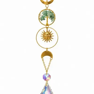 Decorative objects - Suncatcher Tree of Life in Green Aventurine - ARABESK