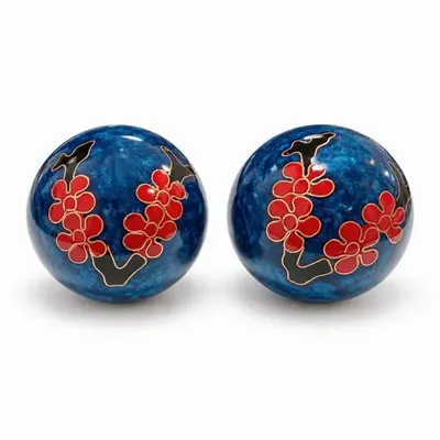 Objets de décoration - Boules de Massage Chinoises Prunier Bleues 4,2 cm - ARABESK
