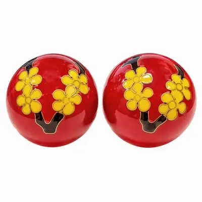 Objets de décoration - Boules de Massage Chinoises Prunier Rouges 4,2 cm - ARABESK