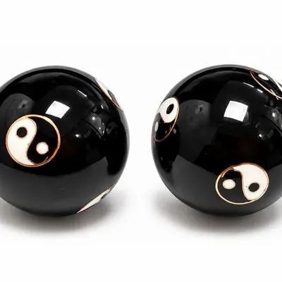 Decorative objects - Chinese Massage Balls Yin Yang Blacks 4,2 cm - ARABESK