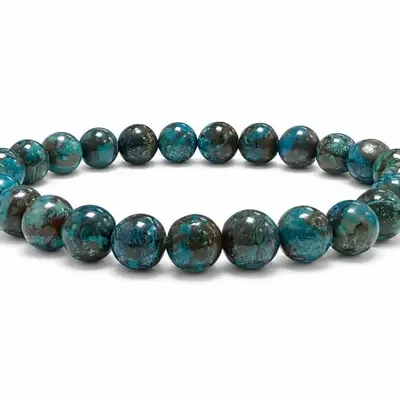 Bijoux - Bracelet Chrysocolle Turquie AAA perles 7.5-8.5mm - ARABESK