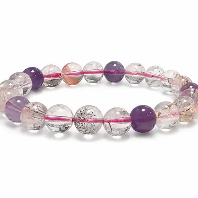 Bijoux - Bracelet Super Seven AA Quartz à Inclusions Perles 8–9 mm - ARABESK