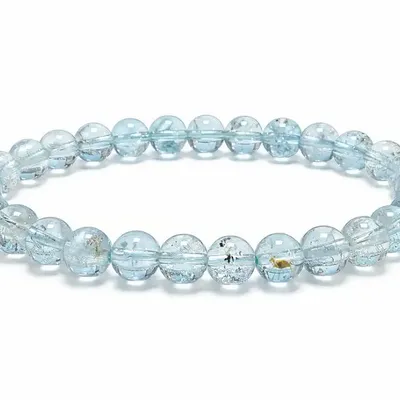 Jewelry - Bracelet Blue Topaz AA+ beads 6-7mm - ARABESK