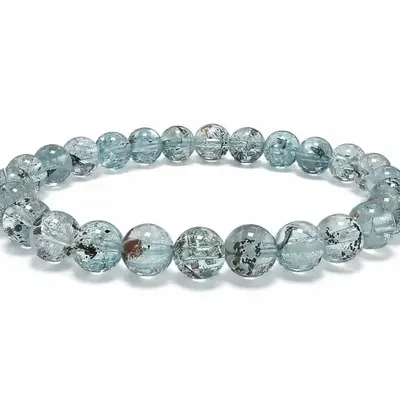 Bijoux - Bracelet Topaze Bleue AA+ perles 7-8mm - ARABESK