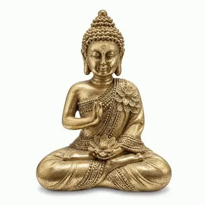 Objets de décoration - Statue Bouddha Abhaya Doré en Résine 14 cm - ARABESK