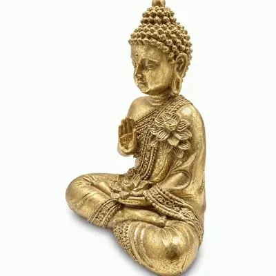 Objets de décoration - Statue Bouddha Abhaya Doré en Résine 14 cm - ARABESK
