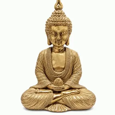Objets de décoration - Statue Bouddha Méditation Doré en Résine 15 cm - ARABESK