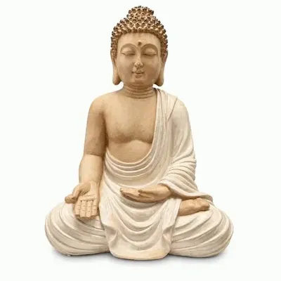 Decorative objects - Buddha Statue Varada Beige in Resin 29 cm - ARABESK