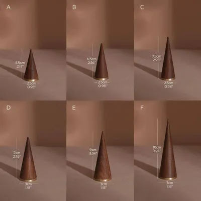 Objets de décoration - Pièce à l'unité, taille au choix – Cône noyer et laiton - WHISPERING WOODS
