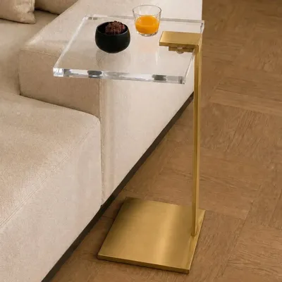 Tables basses - Table d'appoint en C Rima EDGE, laiton - MEMONZA