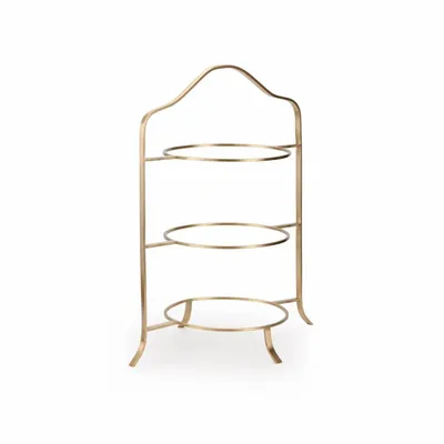 Plats et saladiers - Présentoir Ameli à trois étages, laiton - MEMONZA