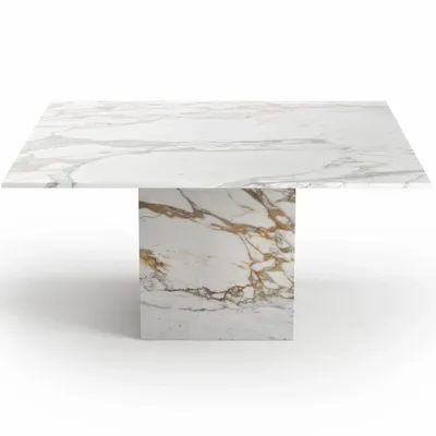 Tables for hotels - Dining Tables -150X150X75 cm - Carrera - Marbre Calacatta Oro - STONE VALLEY