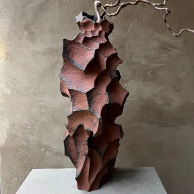 Céramique - Vase sculptural «Stone Temple» N° 25 - GALERIE SANA MOREAU