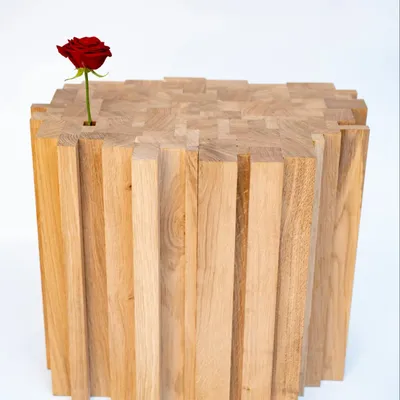 Tables basses - WOODEN MOSAIC SIDE TABLE - NICK VAN NECHEL