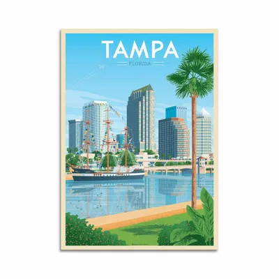 Carterie - Carte d'art - Tampa Florida - Olahoop Travel Art Cards - WALL EDITIONS