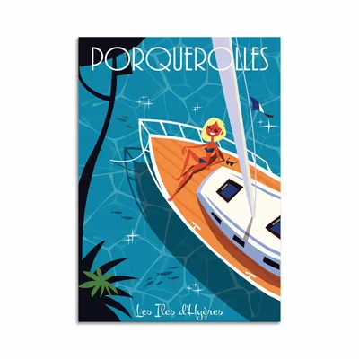 Carterie - Carte 10,5 x 14,8 cm - Porquerolles - Gary Godel - WALL EDITIONS