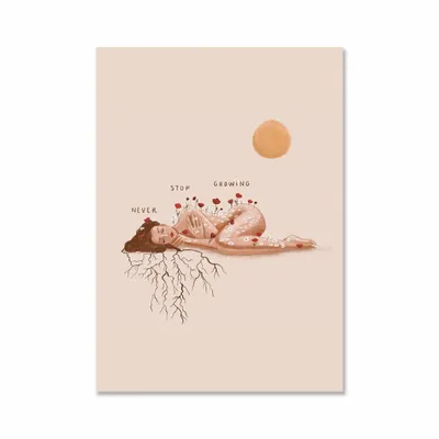 Carterie - Carte d'art - Never stop growing - Illustre Mayon - WALL EDITIONS