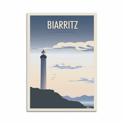 Carterie - Carte d'art - Biarritz - Turo - WALL EDITIONS