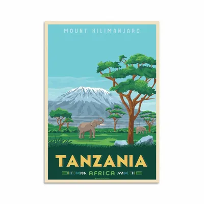 Carterie - Carte d'art - Carte d'art - Tanzania - Olahoop Travel Art Cards - WALL EDITIONS