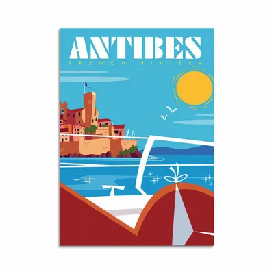 Card shop - Art-Card 10,5 x 14,8 cm - Antibes - Gary Godel - WALL EDITIONS
