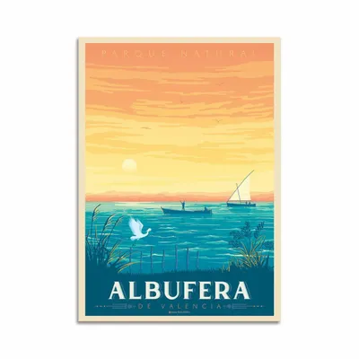 Card shop - Art-Card 10,5 x 14,8 cm - Albufera Valencia - Olahoop Travel Posters - WALL EDITIONS
