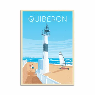 Carterie - Carte 10,5 x 14,8 cm - Quiberon Bretagne - Olahoop Travel Posters - WALL EDITIONS